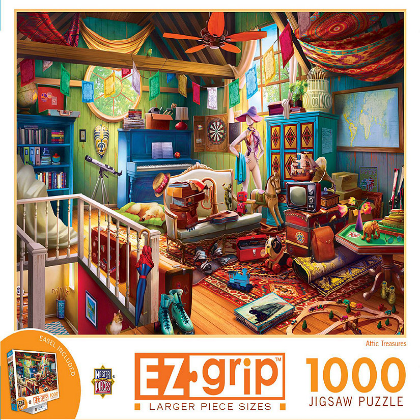 MasterPieces EZ Grip - Attic Treasures 1000 Piece Jigsaw Puzzle Image