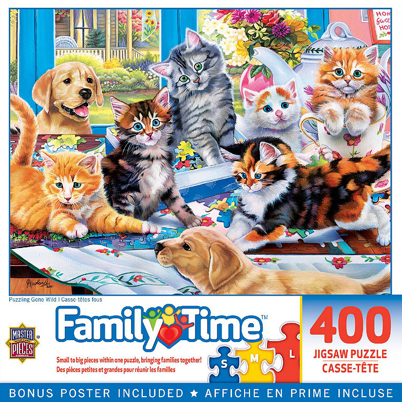 MasterPieces Family Time - Puzzling Gone Wild 400 Piece Jigsaw Puzzle Image