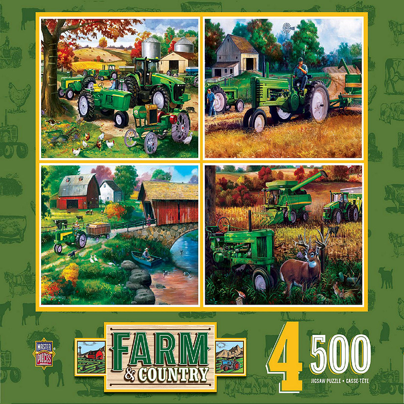 MasterPieces Farm & Country - 500 Piece Jigsaw Puzzles 4 Pack Image