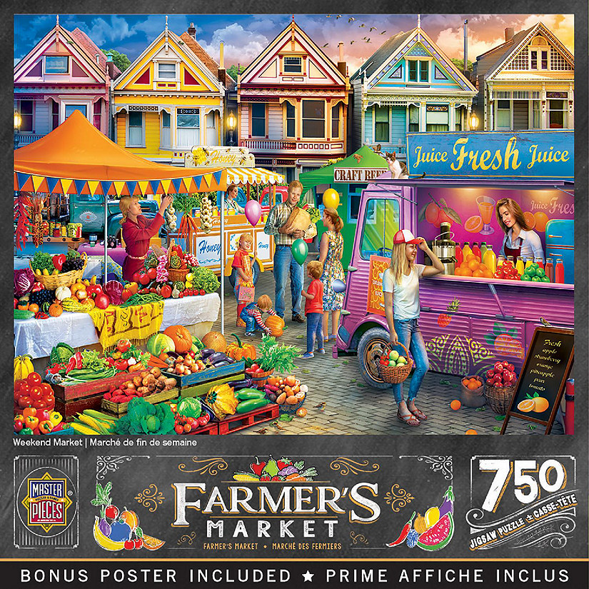 MasterPieces Farmer's Market - Weekend Market 750 Piece Jigsaw Puzzle Image