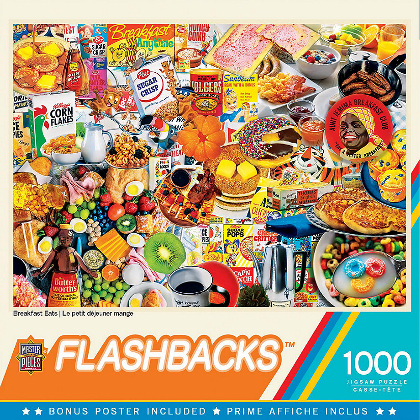MasterPieces Flashbacks - Breakfast Eats 1000 Piece Jigsaw Puzzle Image