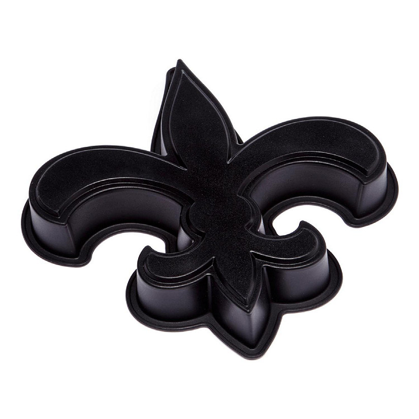 MasterPieces Fleur de Lis Black Shaped Cake Pan Bakeware Image