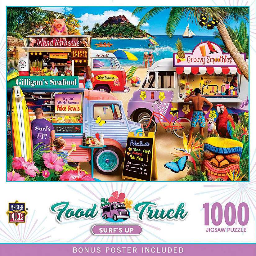 MasterPieces Food Truck Roundup - Surf's Up 1000 Piece Jigsaw Puzzle Image