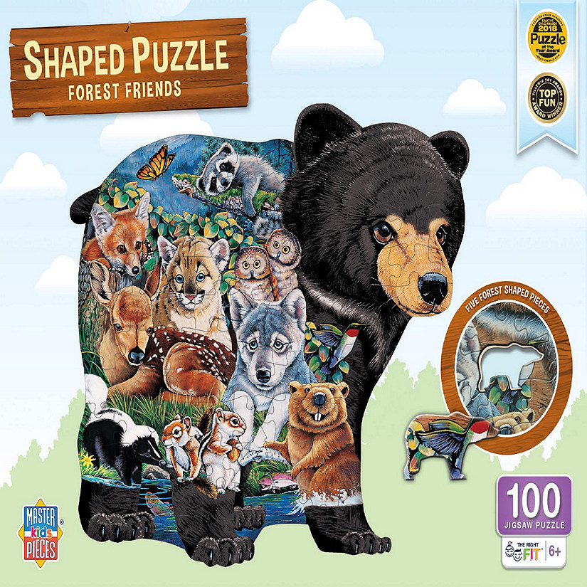 MasterPieces Forest Friends - 100 Piece Shaped Jigsaw Puzzle Image