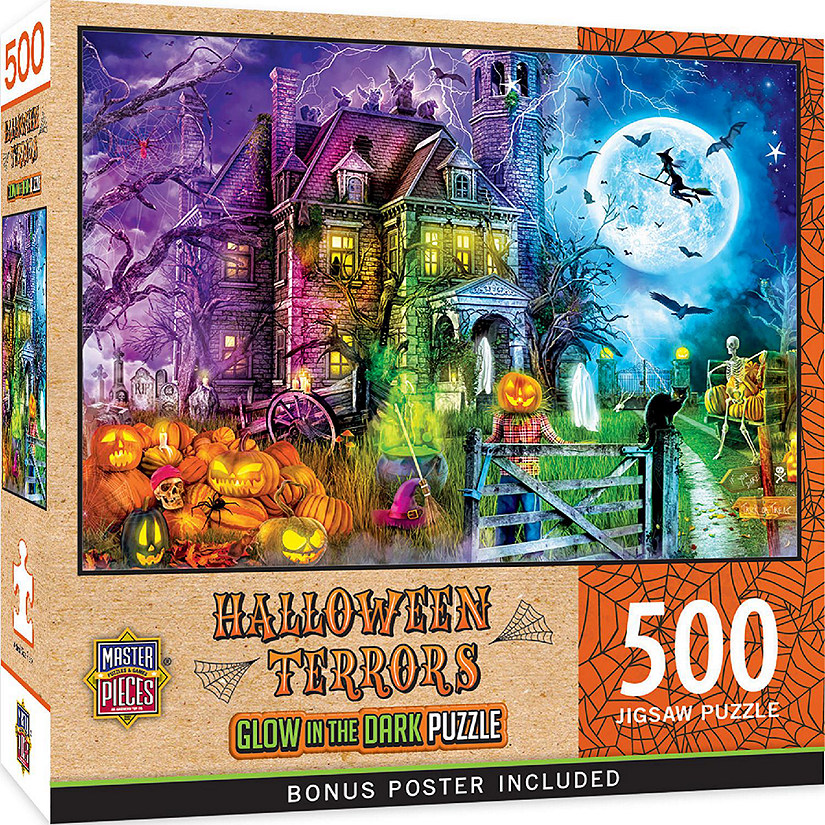 MasterPieces Glow in the Dark - Halloween Terrors 500 Piece Puzzle Image
