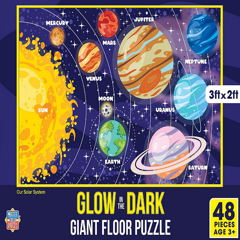 MasterPieces Glow in the Dark - Our Solar System 48 Piece Floor Puzzle Image