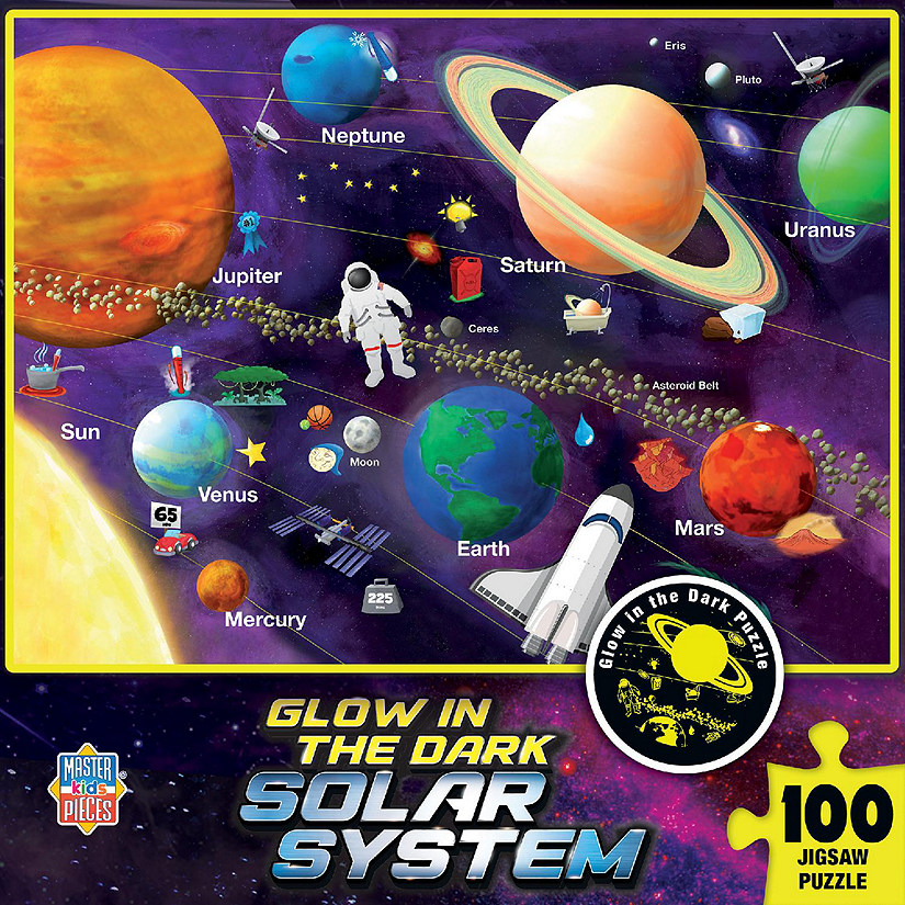 MasterPieces Glow in the Dark - Solar System 100 Piece Jigsaw Puzzle Image