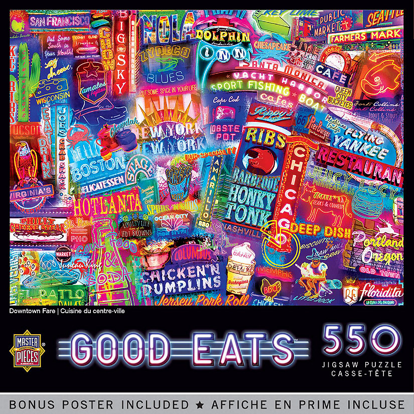MasterPieces Good Eats - Downtown Fare 550 Piece Jigsaw Puzzle Image