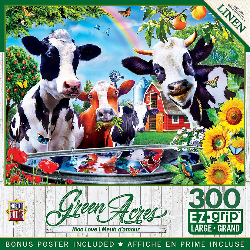 MasterPieces Green Acres - Moo Love 300 Piece EZ Grip Jigsaw Puzzle Image