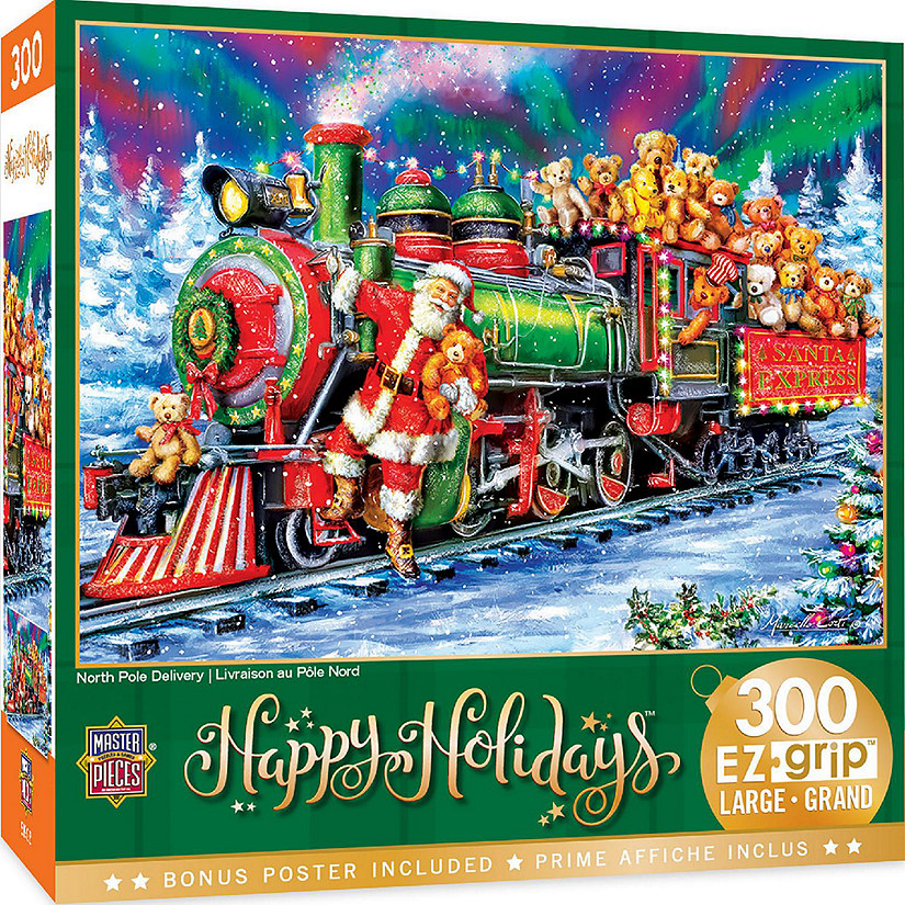 MasterPieces Happy Holidays - North Pole Delivery 300 Piece EZ Grip Puzzle Image
