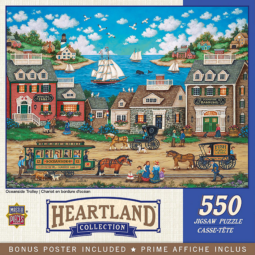 MasterPieces Heartland - Oceanside Trolley 550 Piece Jigsaw Puzzle Image