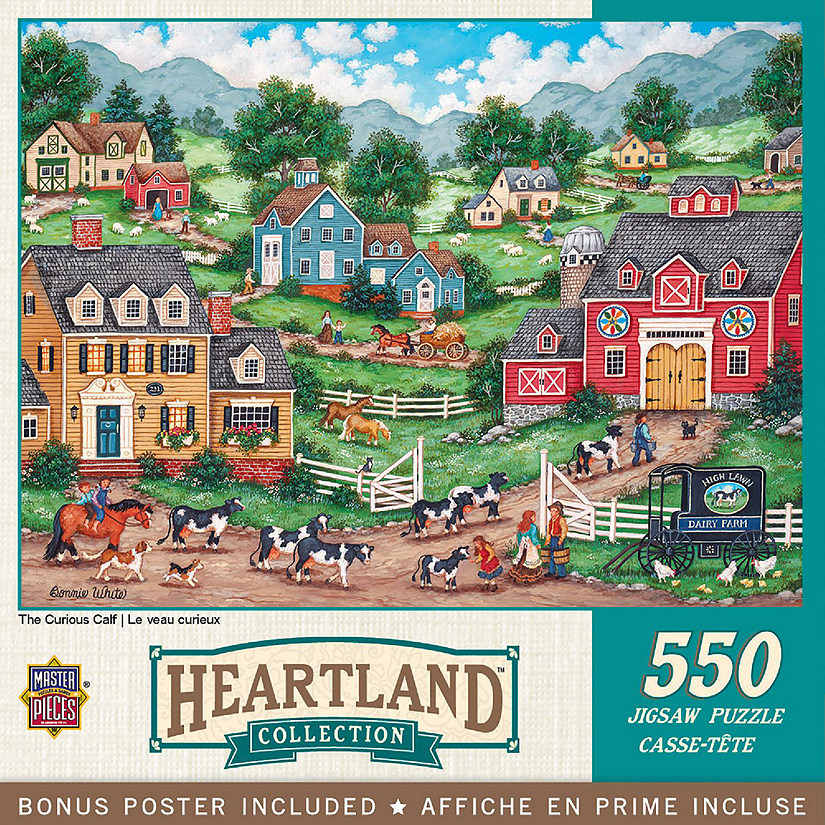 MasterPieces Heartland - The Curious Calf 550 Piece Jigsaw Puzzle Image