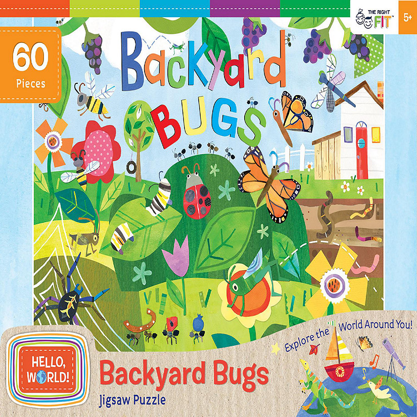 MasterPieces Hello, World! - Backyard Bugs 60 Piece Jigsaw Puzzle Image