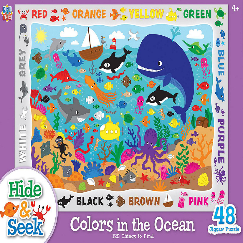 MasterPieces Hide & Seek - Colors in the Ocean 48 Piece Jigsaw Puzzle Image