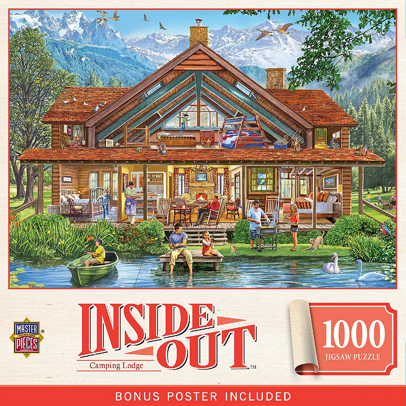 MasterPieces Inside Out - Camping Lodge 1000 Piece Jigsaw Puzzle Image