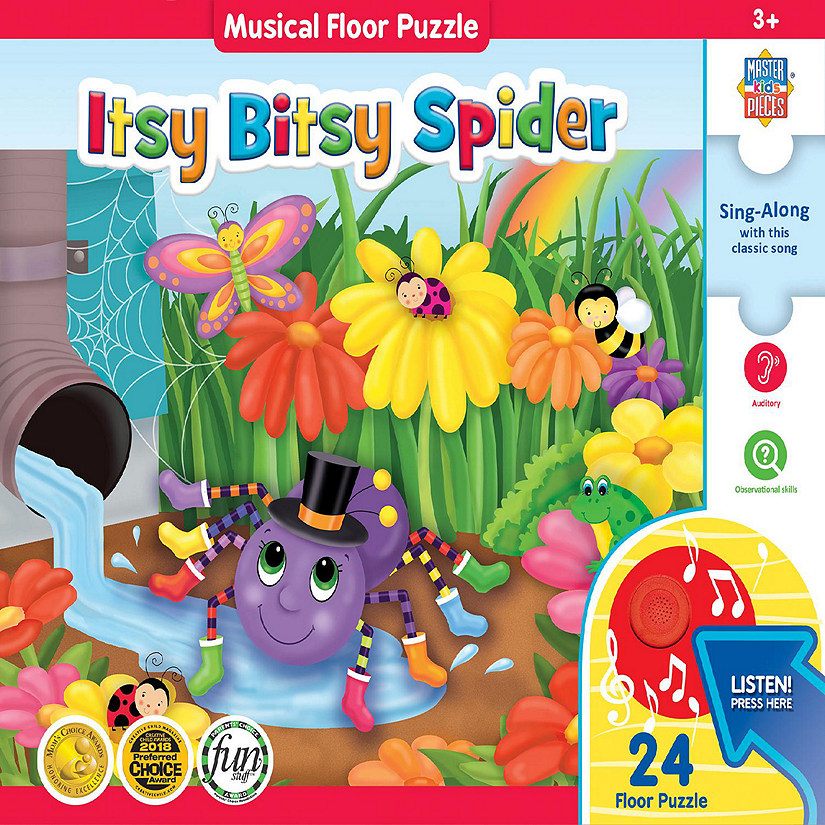 MasterPieces Itsy Bitsy Spider - 24 Piece Musical Floor Jigsaw Puzzle Image