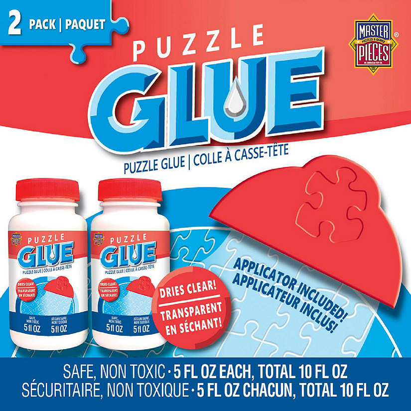 MasterPieces Jigsaw Puzzle Accessory Glue 2-Pack with Applicator Clear Image