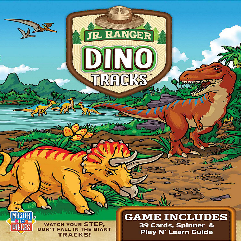 MasterPieces Kids Games - Jr Ranger - Dino Tracks Kids Card Game Image