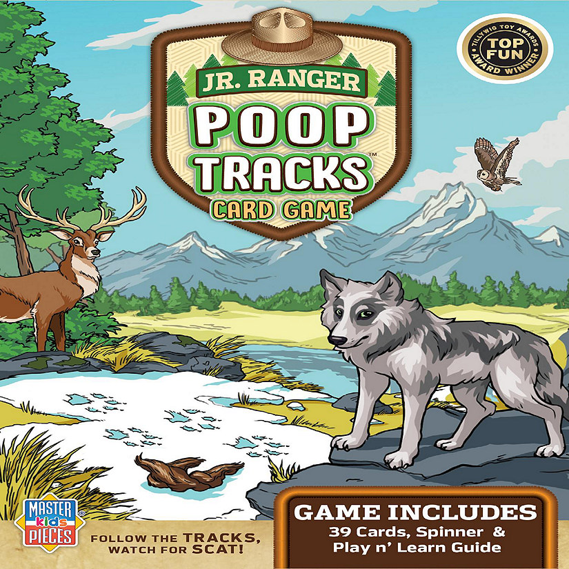 MasterPieces Kids Games - Jr Ranger - Poop Tracks Kids Card Game Image