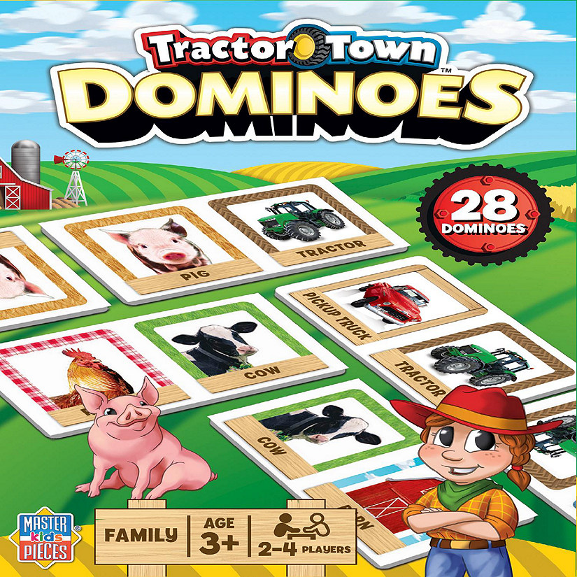 MasterPieces Kids Games - Tractor Town Picture Dominoes for Kids Image