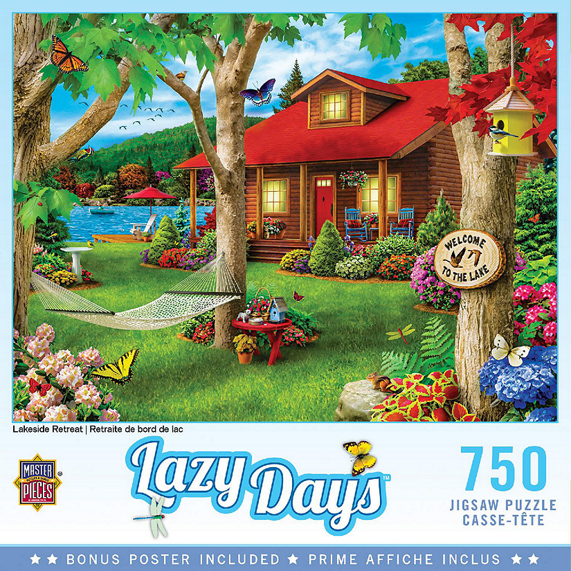 MasterPieces Lazy Days - Lakeside Retreat 750 Piece Jigsaw Puzzle Image