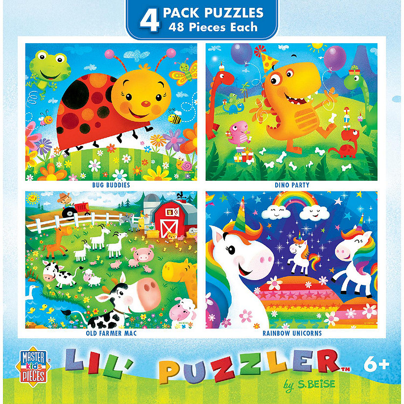 MasterPieces Lil Puzzler 4-Pack 48 Piece Jigsaw Puzzles for Kids Image