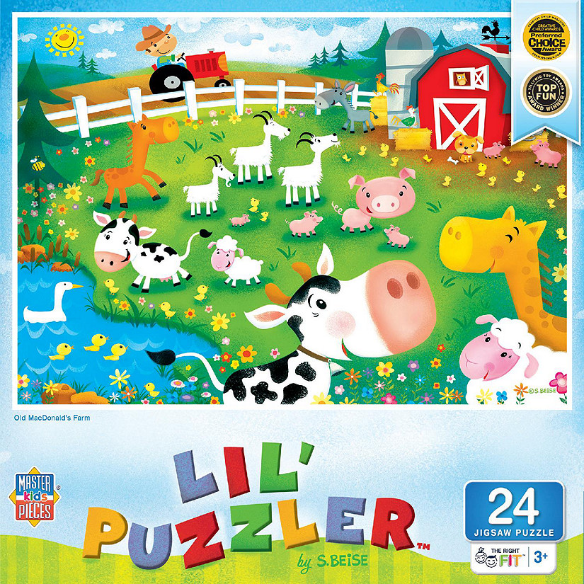 MasterPieces Lil Puzzler - Old MacDonald's Farm 24 Piece Jigsaw Puzzle Image