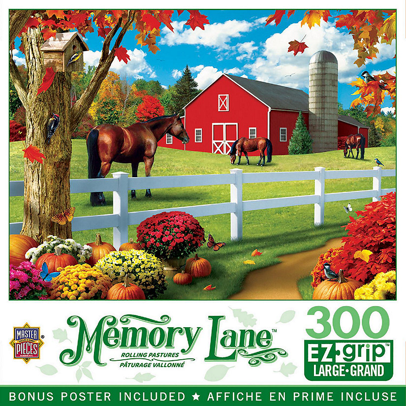MasterPieces Memory Lane - Rolling Pastures 300 Piece EZ Grip Puzzle Image