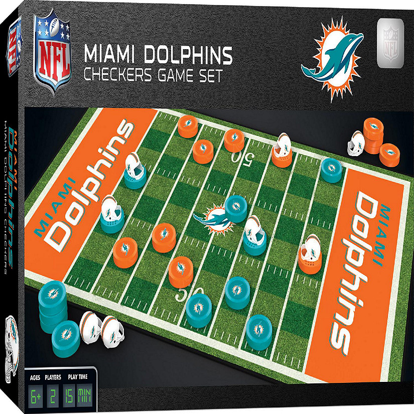 MasterPieces Miami Dolphins Checkers Image