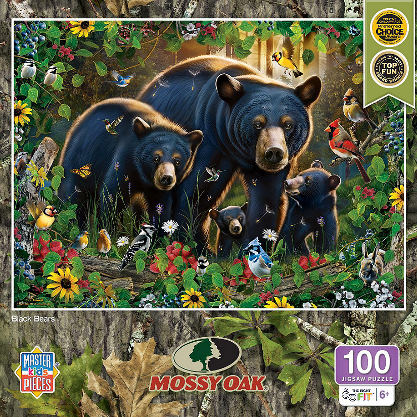 MasterPieces Mossy Oak - Black Bears 100 Piece Jigsaw Puzzle Image