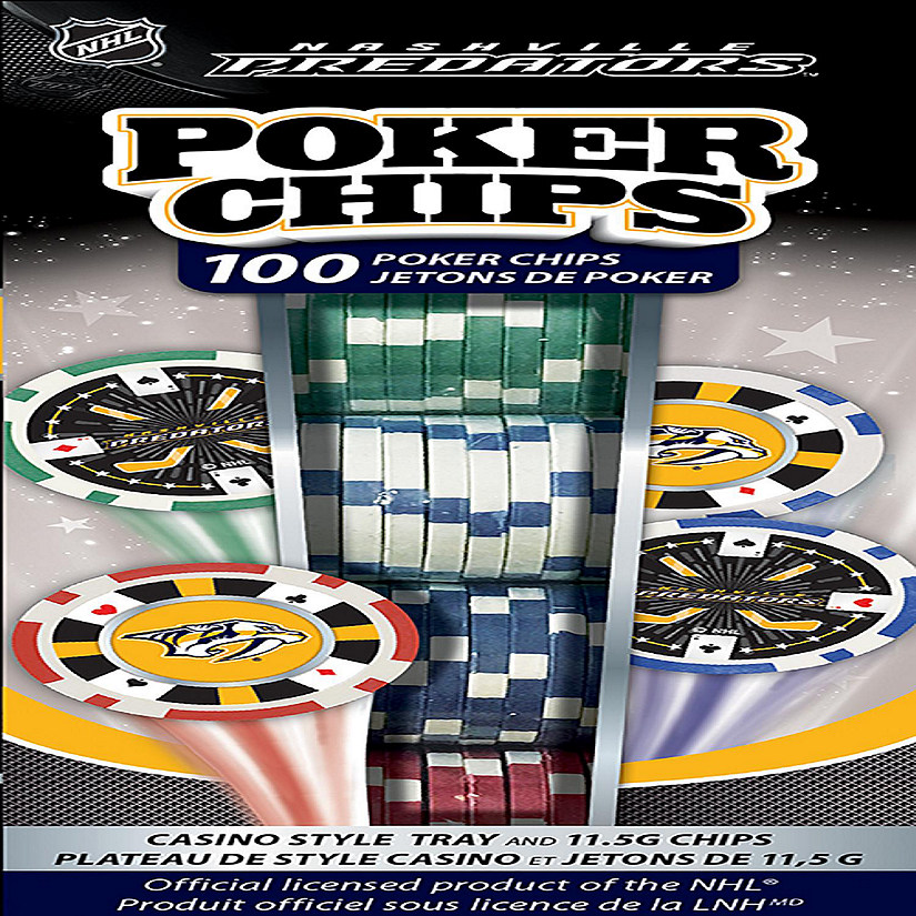 MasterPieces Nashville Predators100 Piece Poker Chips Oriental Trading