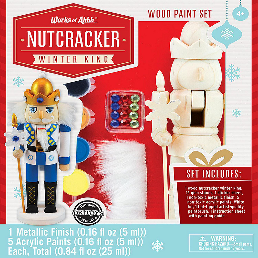 Works of Ahhh Holiday Craft Set - Nutcracker Toymaker Wood Paint Kit