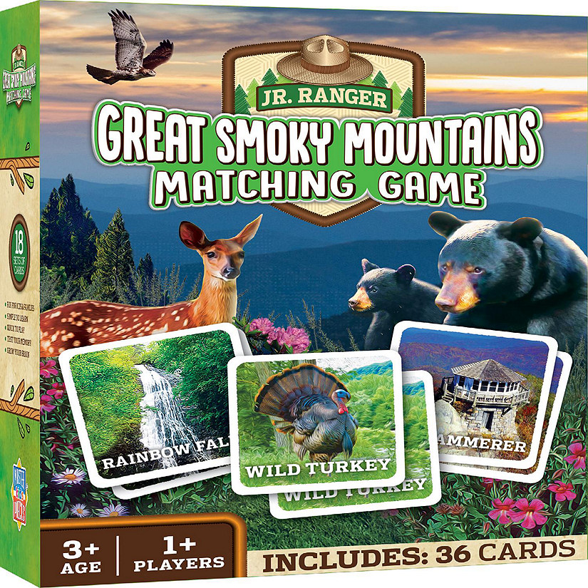 MasterPieces Officially Licensed National Parks Great Smoky Mountains Picture Matching Card Game for Kids and Families Image