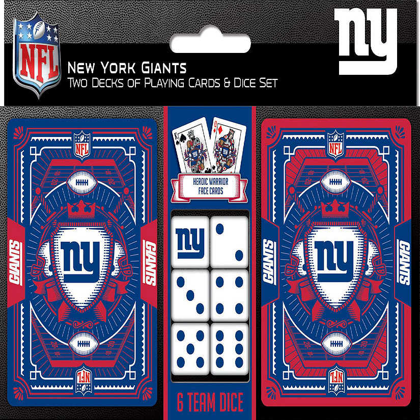 NFL 2-Pack Playing Cards & Dice Set - New York Giants