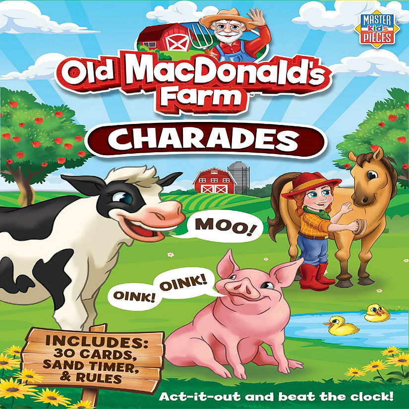 MasterPieces Old MacDonald's Farm Charades Card Game for Kids Image