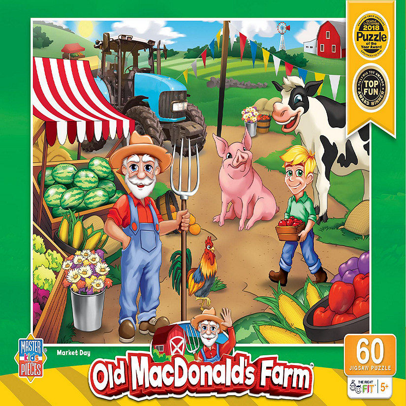MasterPieces Old MacDonald's Farm - Market Day 60 Piece Jigsaw Puzzle Image
