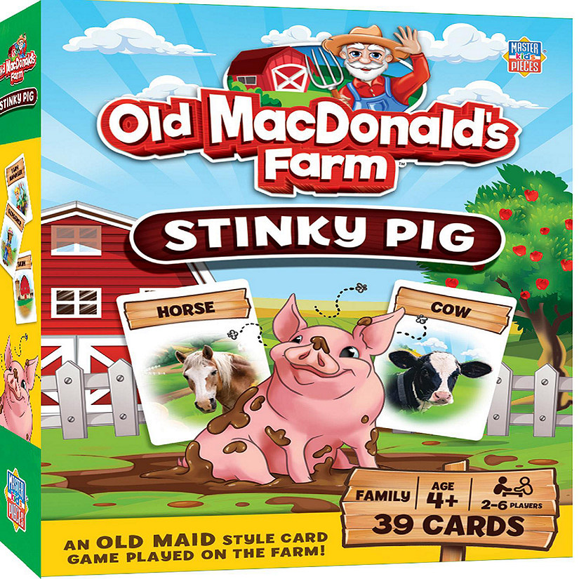 MasterPieces Old MacDonald's Farm - Stinky Pig Card Game for Kids Image