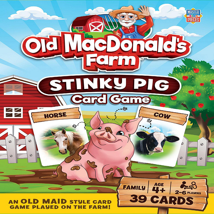 MasterPieces Old MacDonald's Farm - Stinky Pig Card Game for Kids Image
