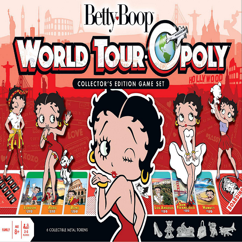 MasterPieces Opoly Family Board Games - Betty Boop World Tour Opoly Image
