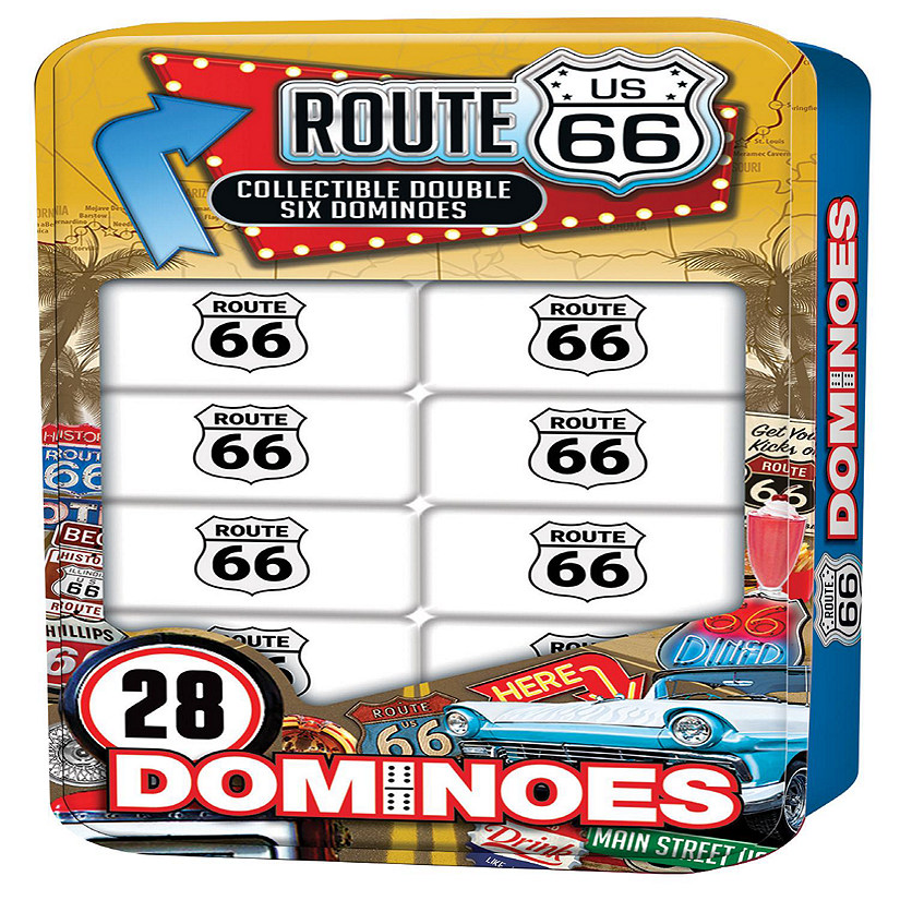 MasterPieces Route 66 Caf&#233; 28 Dominoes Game for Kids and Families Image