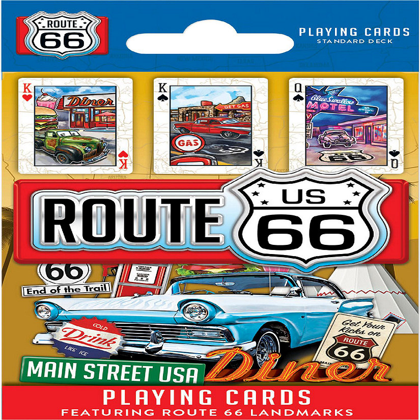 MasterPieces Route 66 Playing Cards | Oriental Trading