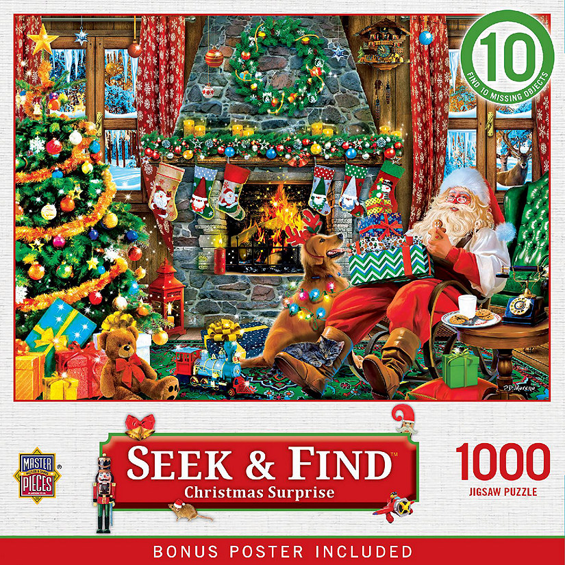 MasterPieces Seek & Find - Christmas Surprise 1000 Piece Jigsaw Puzzle Image