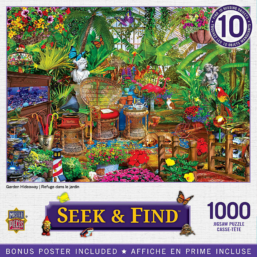 MasterPieces Seek & Find - Garden Hideaway 1000 Piece Jigsaw Puzzle Image