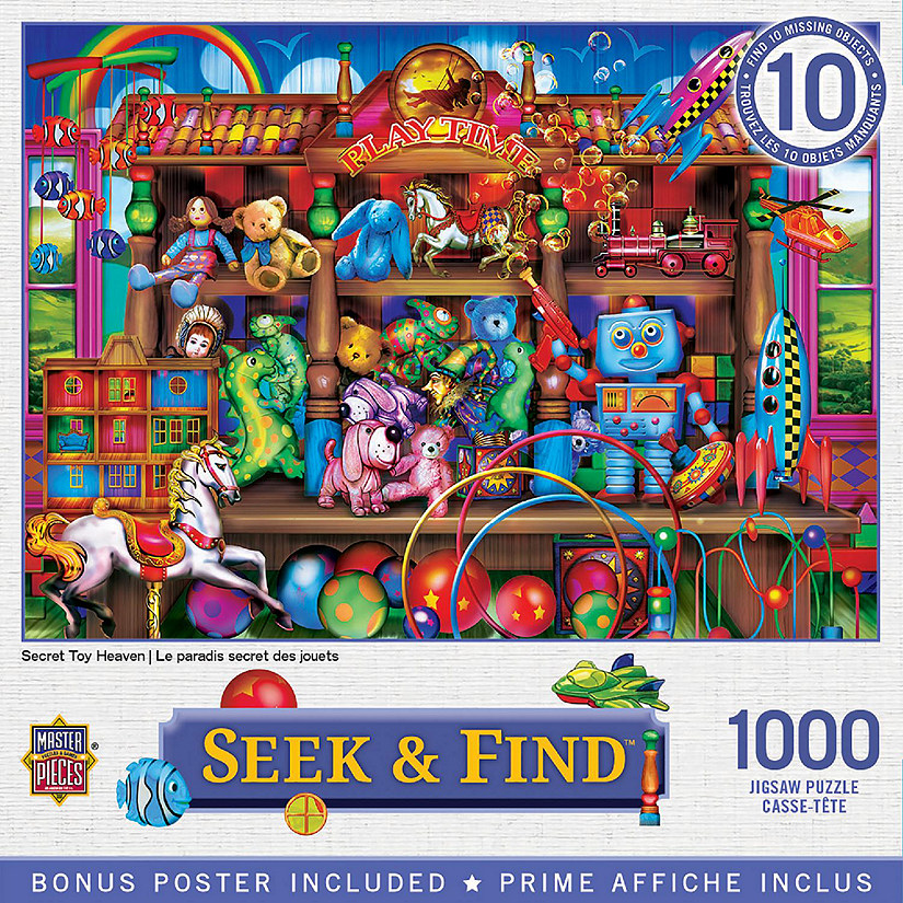 MasterPieces Seek & Find - Secret Toy Heaven 1000 Piece Jigsaw Puzzle Image