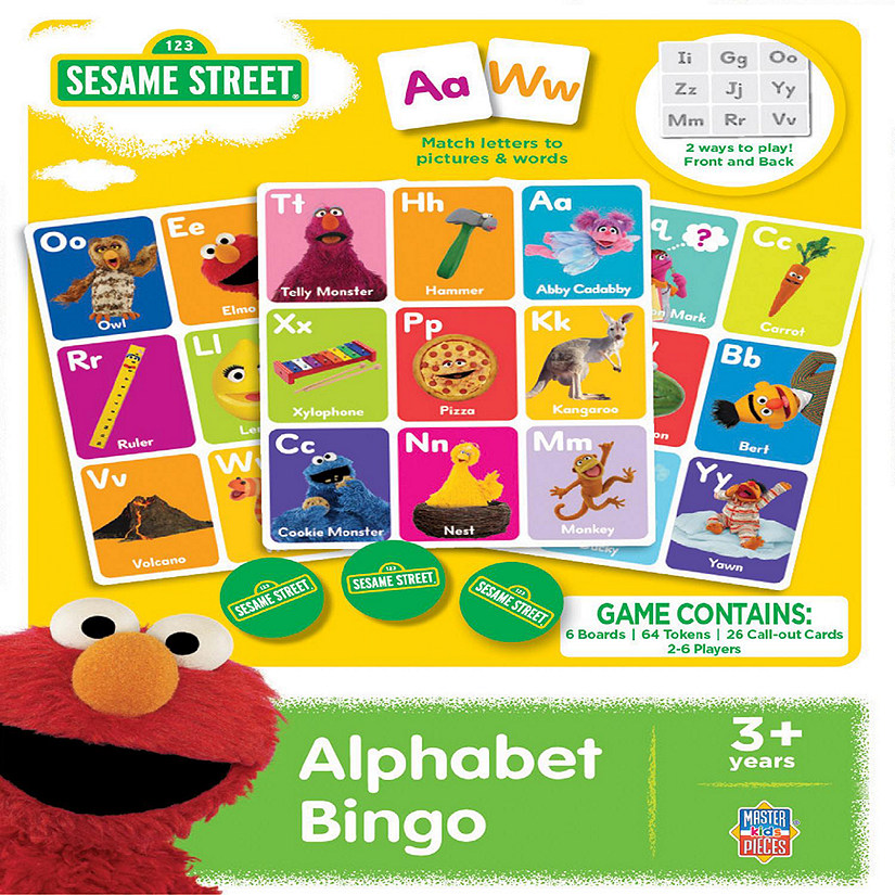 MasterPieces Sesame Street Alphabet Bingo for Kids and Families Image