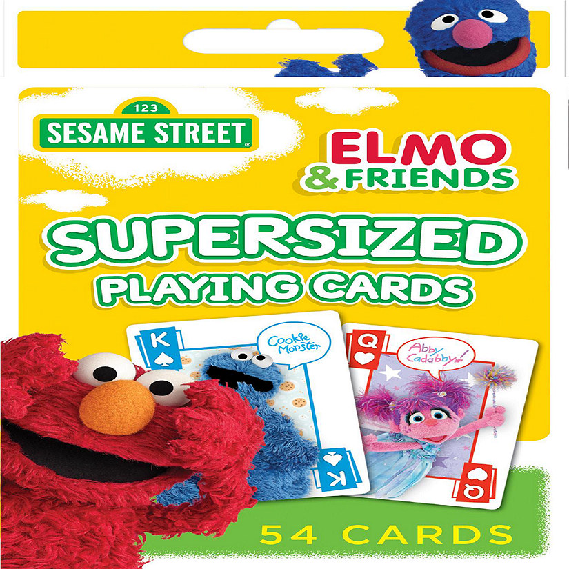 MasterPieces Sesame Street - Elmo & Friends Jumbo Playing Cards Image