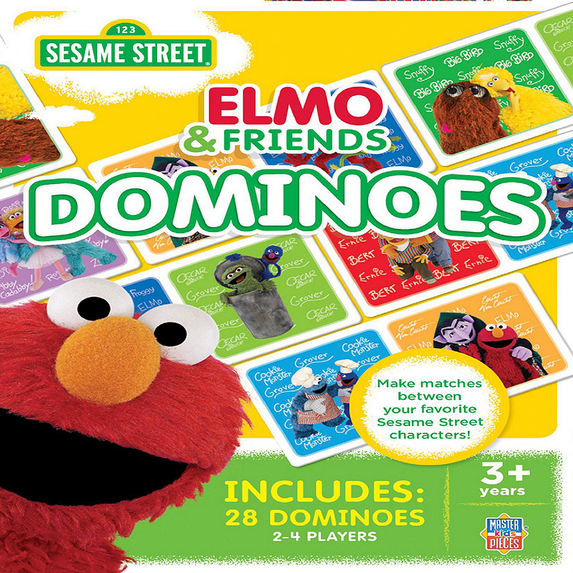 MasterPieces Sesame Street - Elo & Friends Picture Dominoes for kids Image