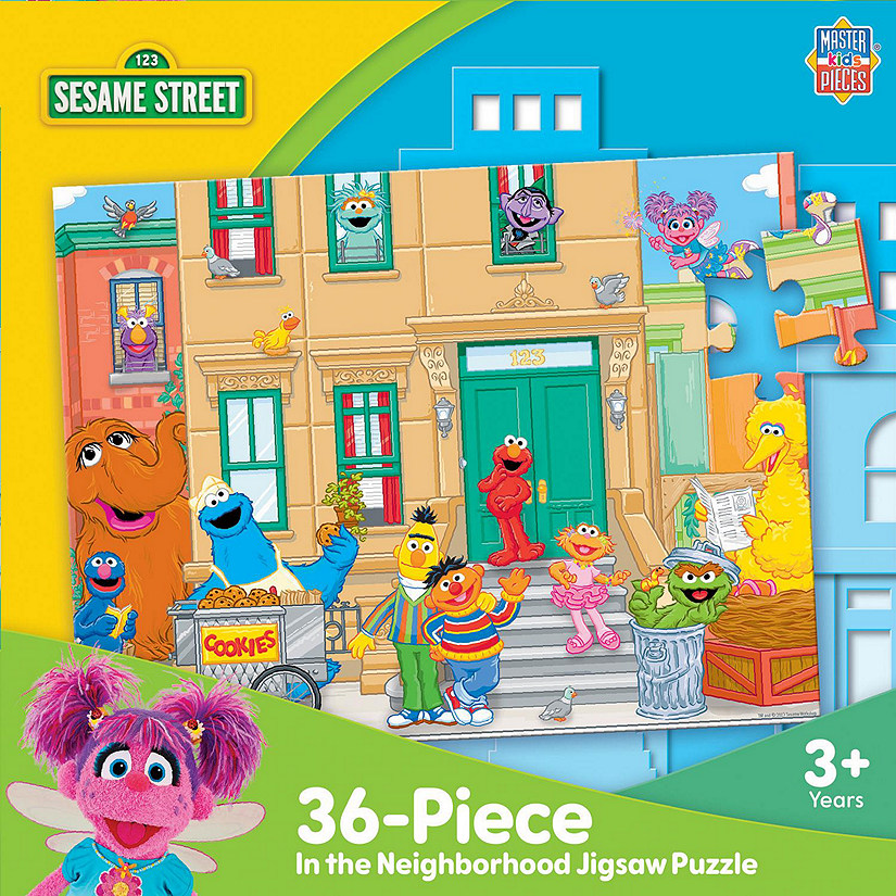 MasterPieces Sesame Street In the Neighborhood 36 Piece Jigsaw Puzzle Image