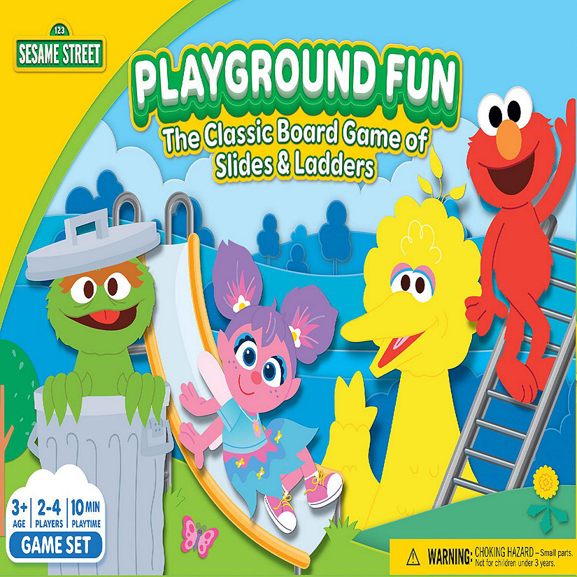 MasterPieces Sesame Street Playground Fun Slides & Ladders Board Game Image