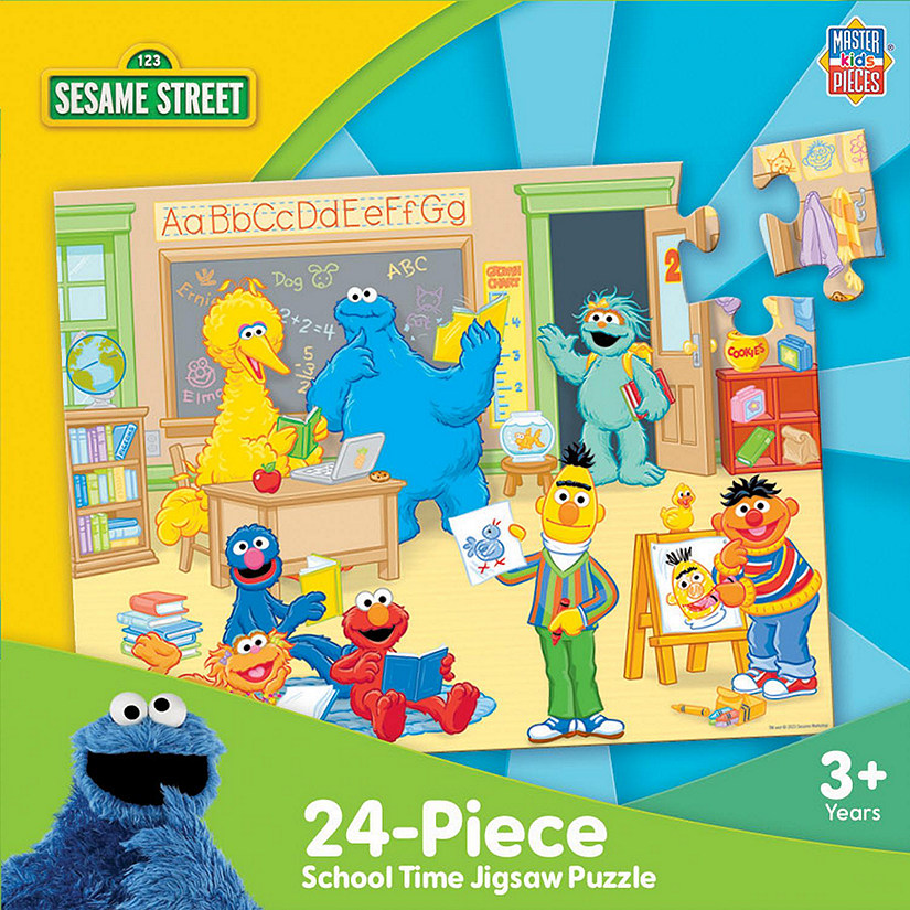 MasterPieces Sesame Street - School Time 24 Piece Jigsaw Puzzle Image